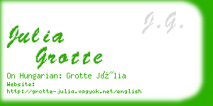 julia grotte business card